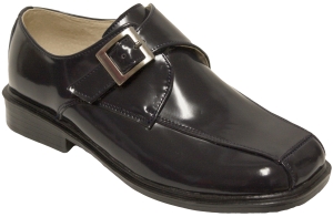 Leather Shoe w/ Bicycle & Moc Toe, Velcro Belt Buckle (g)