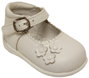 Leather Shoes- Belt Buckle w/ 3 Flowers