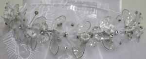 GIRLS COMMUNION VEILS W/ FLOWERS (006422FV)