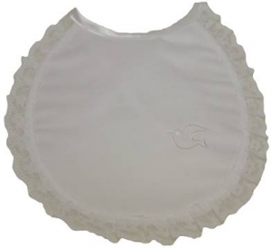Girls Lace Bibs w/ Bird on 0212155G-White