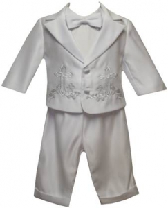 Boys Long Panty Suit w/ Jacket w/ Cross Sets