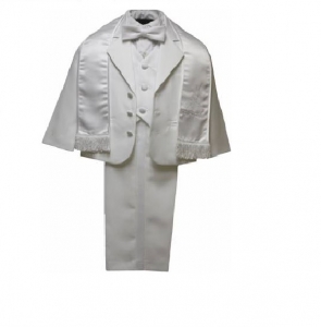 Boys Tuxedo Single Breasted w/ Angels Embroidery on Jacket