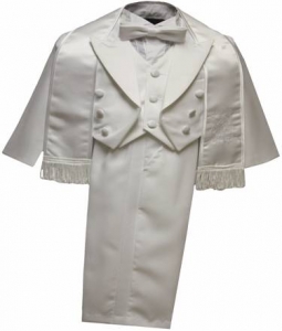 Boys Tuxedo w/ Baby Angels and Scarf