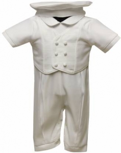Boys Satin Silk Christening Suit (No Jacket)