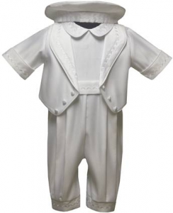 Boys Satin Christening Suit w/ Jacket