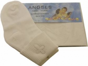 Boys Christening Socks 0221123-White