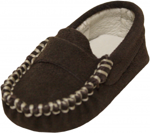 Moccasin Sueded Leather Shoe-Brown Sueded