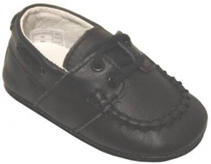Mocassin Cow Leather w/ Lace-Black