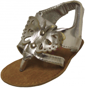 Girls Strap Design Casual sandals-Silver