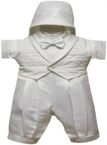 Boys Fancy Christening Suit 2072104-White