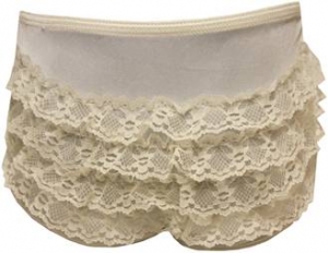 Accesories Nylon Panty w/ Lace 2102001-Ivory