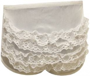 Accesories Nylon Panty w/ Lace 2102001-White
