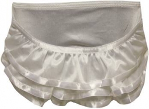 Nylon Panty w/ Ruffle Satin 2102002-White