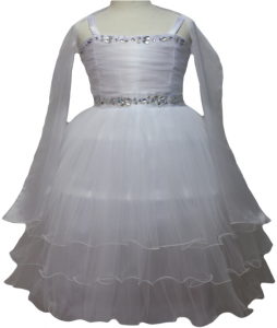GIRLS DRESSY DRESS (0232322) WHITE