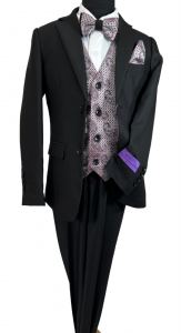 BOYS 5PC. SUIT (BLACK) 2121206