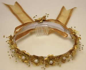 Girls Crowns w/ Gold Flowers