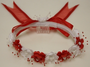Girls Crowns w/ Red Flowers