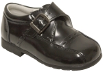 Leather Dress Shoe w/ Moc Toe & Velcro Buckle