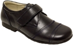 Leather Shoe w/ Cap Toe & Velcro Strap