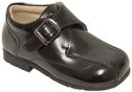 Leather Dress Shoe w/  Split Toe & Velcro Belt Buckle