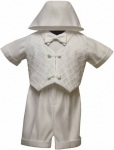 Boys Christening Suit (Short Set) 0212222-White