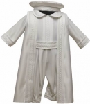 Boys Satin Christening Suit w/ Bow Tie