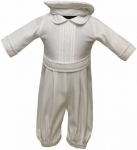 Boys Satin Christening Suit w/ Bow Tie (No Jacket)