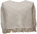 Girls Puncho Sweater w/ Design - 0545406White