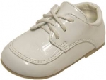 Boys Lace Up Dressy shoe-WhtPatCroco