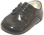Boys Lace Up Dressy Shoe-BlkSmooth