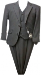 Black/Pin Stripes Suit-2131308
